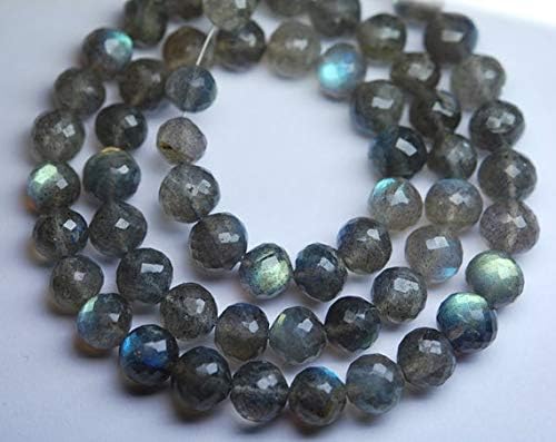 14 Inch Strand, Blue Flashy Labrarite Faceted Round Balls Beads,6-6.5mm Code-HIGH-66178