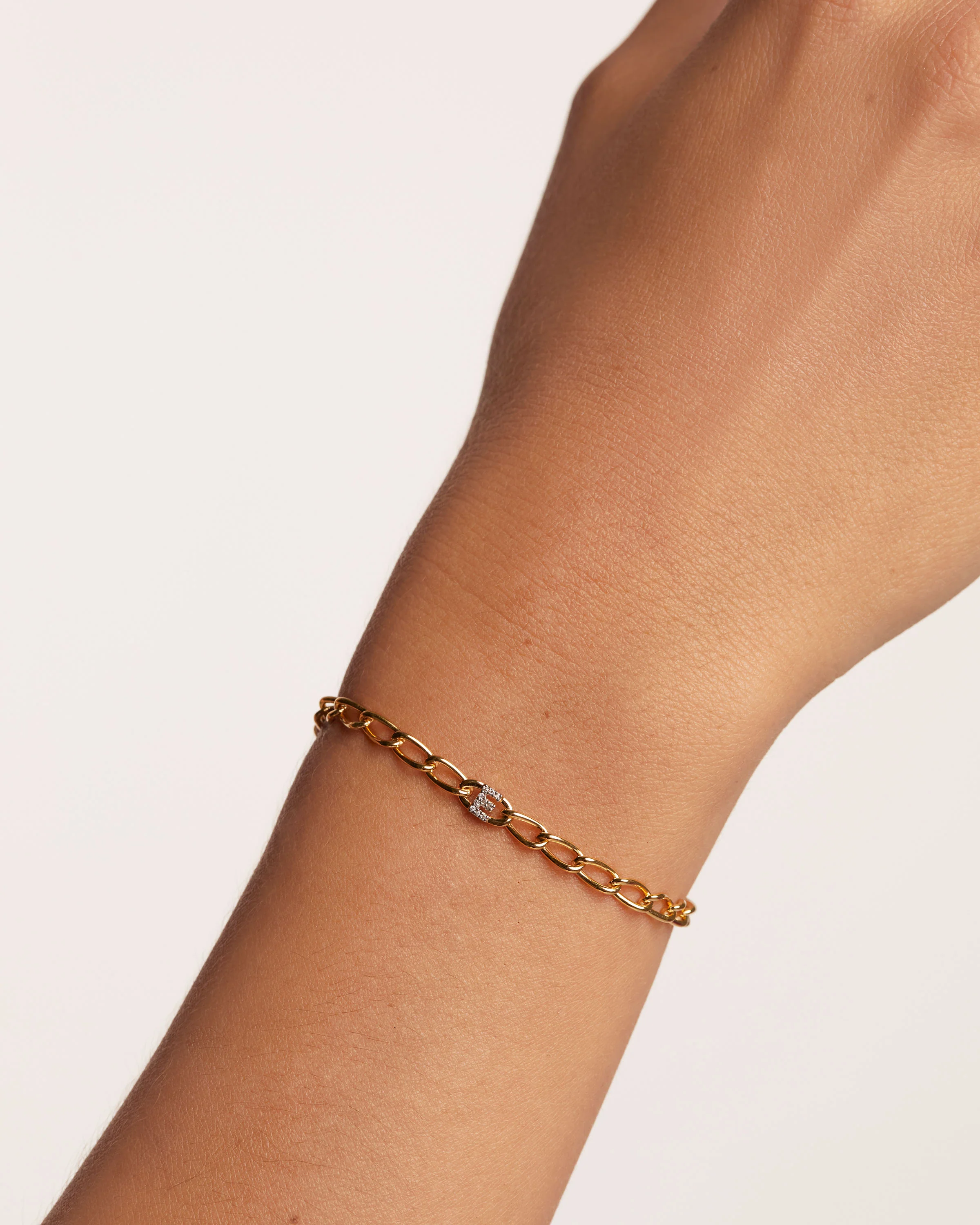 Letter E Chain Bracelet