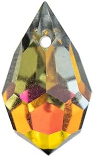 Preciosa 144 Pieces 9x15mm Czech Crystal Drop Pendant Faceted Drop Clear Beads, Marea