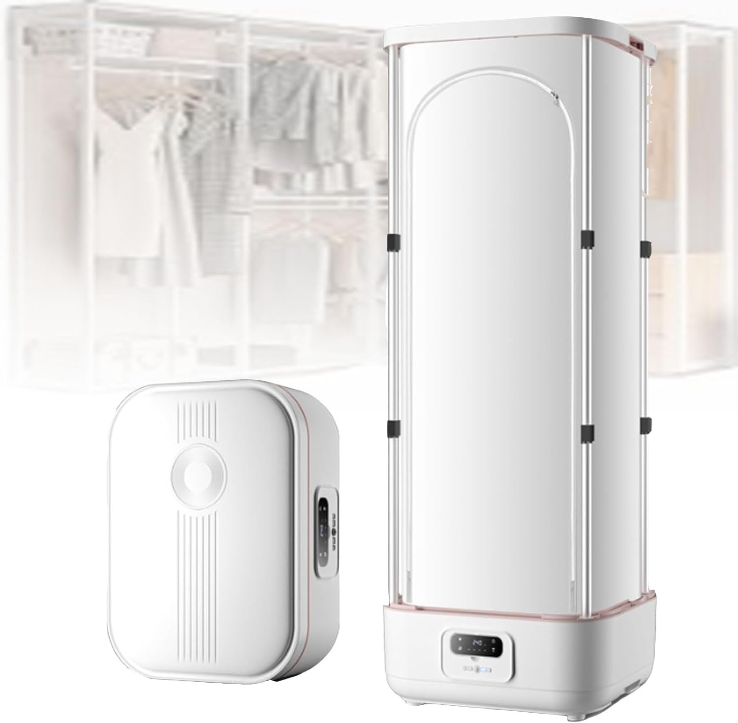 Vertical Steam Iron，Drying Care Machine，Automatic Ironing Machine,Ironing Clothes Folding Wrinkle Removal Machine，with Remote Control Electric Clothes Drying Rack