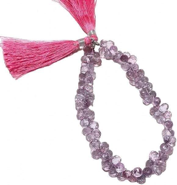 Coated Crystal Bead, Micro Faceted Briolette Beads, Tear Drop Beads Amethyst Color 7x10mm Beads, 6 Inch lot of 10 Strands CHIK-STRD-94347