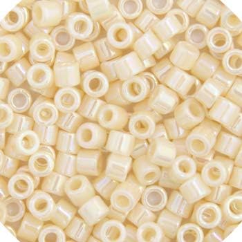 Miyuki Delica 11/0 - Cream AB DB0157-250gms Bag of Japanese Glass Beads Bulk Bag of Japanese Glass Beads