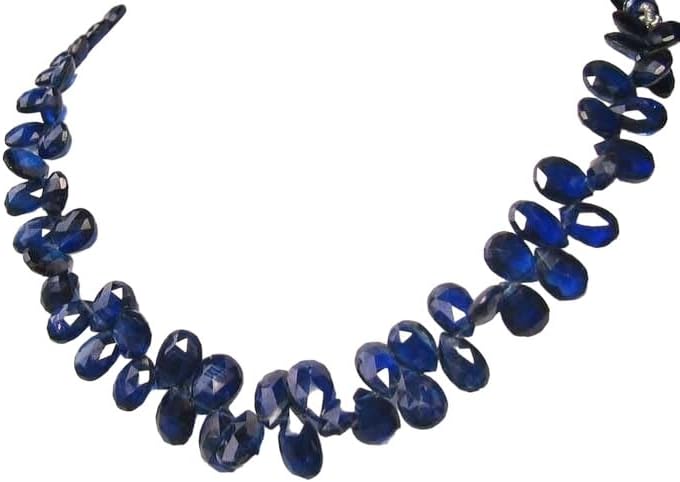 83cts! AAA Kyanite Faceted Briolette 58 Bead Strand 109914A for Jewelry Making