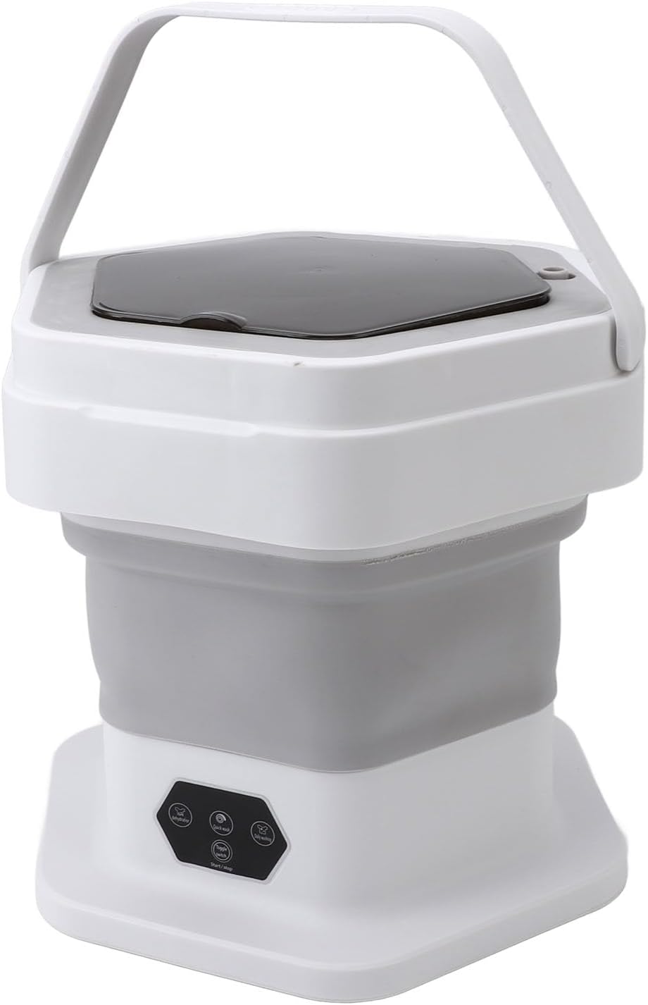 Portable Washing Machine Miniature Washer Spin Dryer Laundry Washer for Underwear Baby Clothes (Grey)