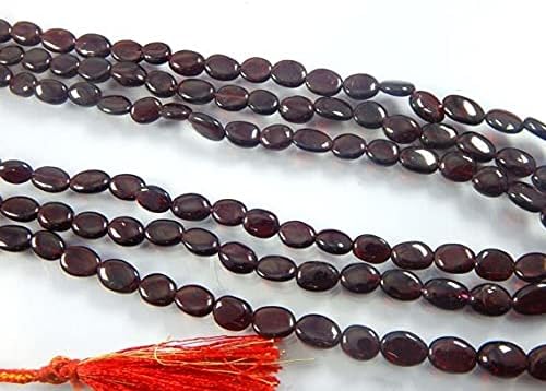Garnet Oval Beads, Red Gemstone Beads, 17