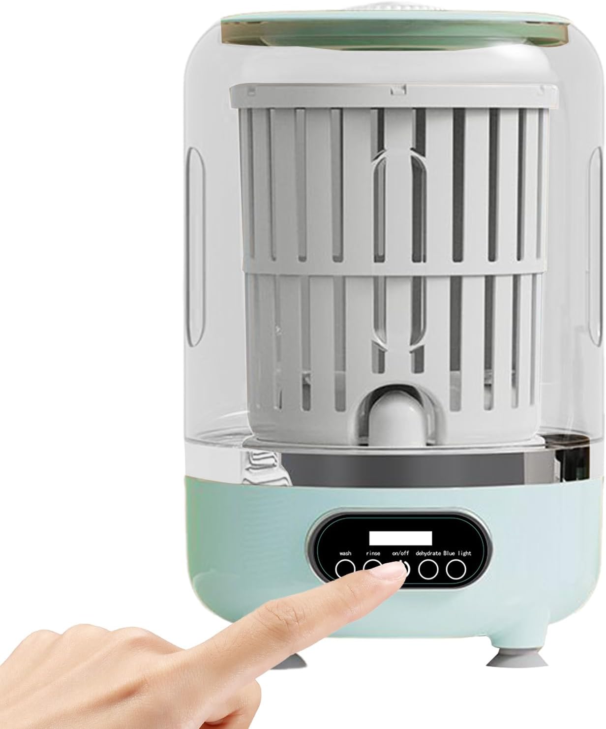 Washing Machine - 3000mAh Mini Cordless Laundry Washer With Spin Basket | Rechargeable Underwear Cleaner | Portable Compact Travel Appliance, 3L Dehydration Device For Socks Bras Baby Clothes