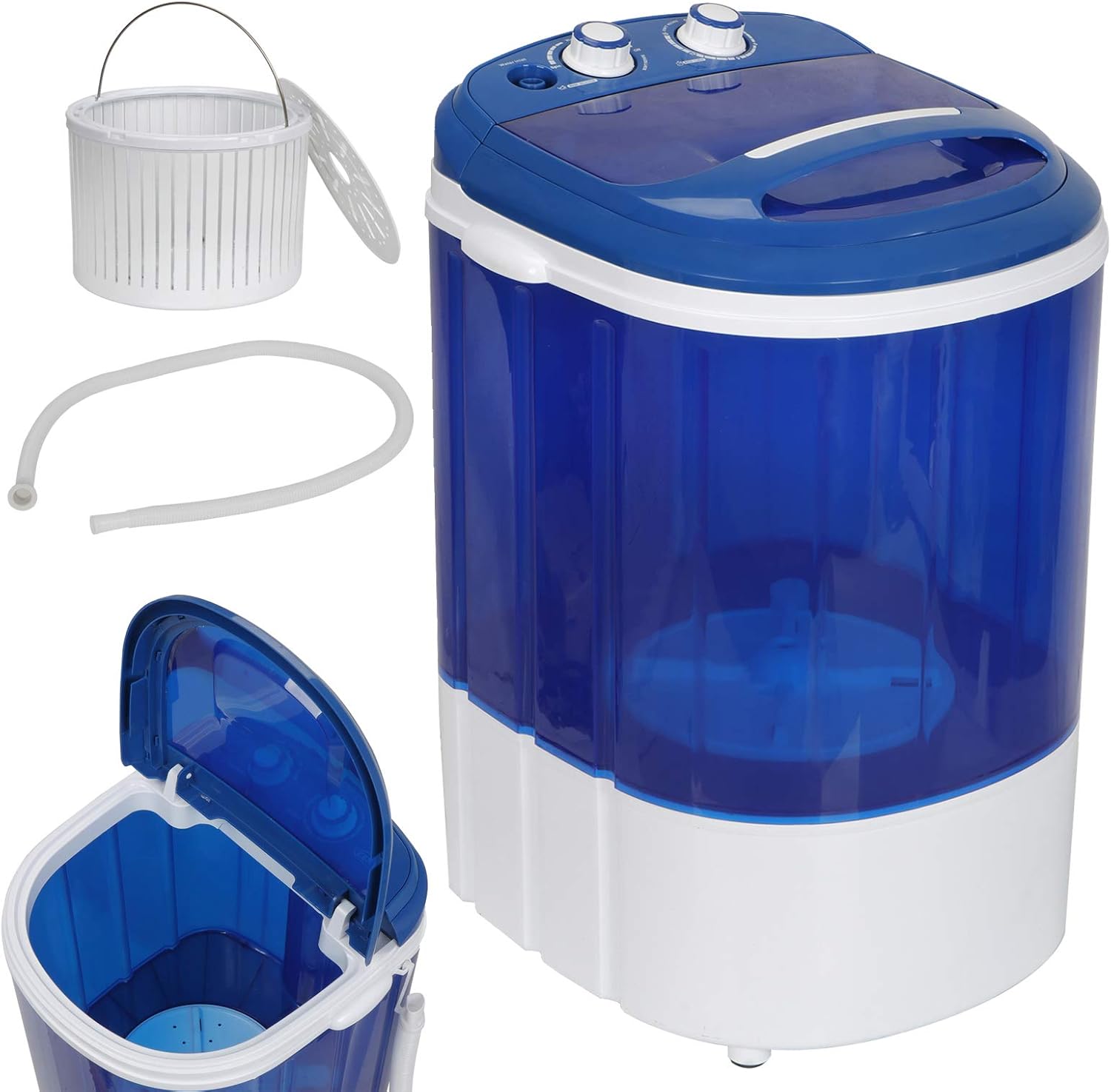 LEMY Portable Washing Machine,5.7LBS Compact Mini Washer with Spin Dryer,Energy Saving Semi-Automatic Laundry Washer for Apartment,Dorm,RV,No Installation Needed