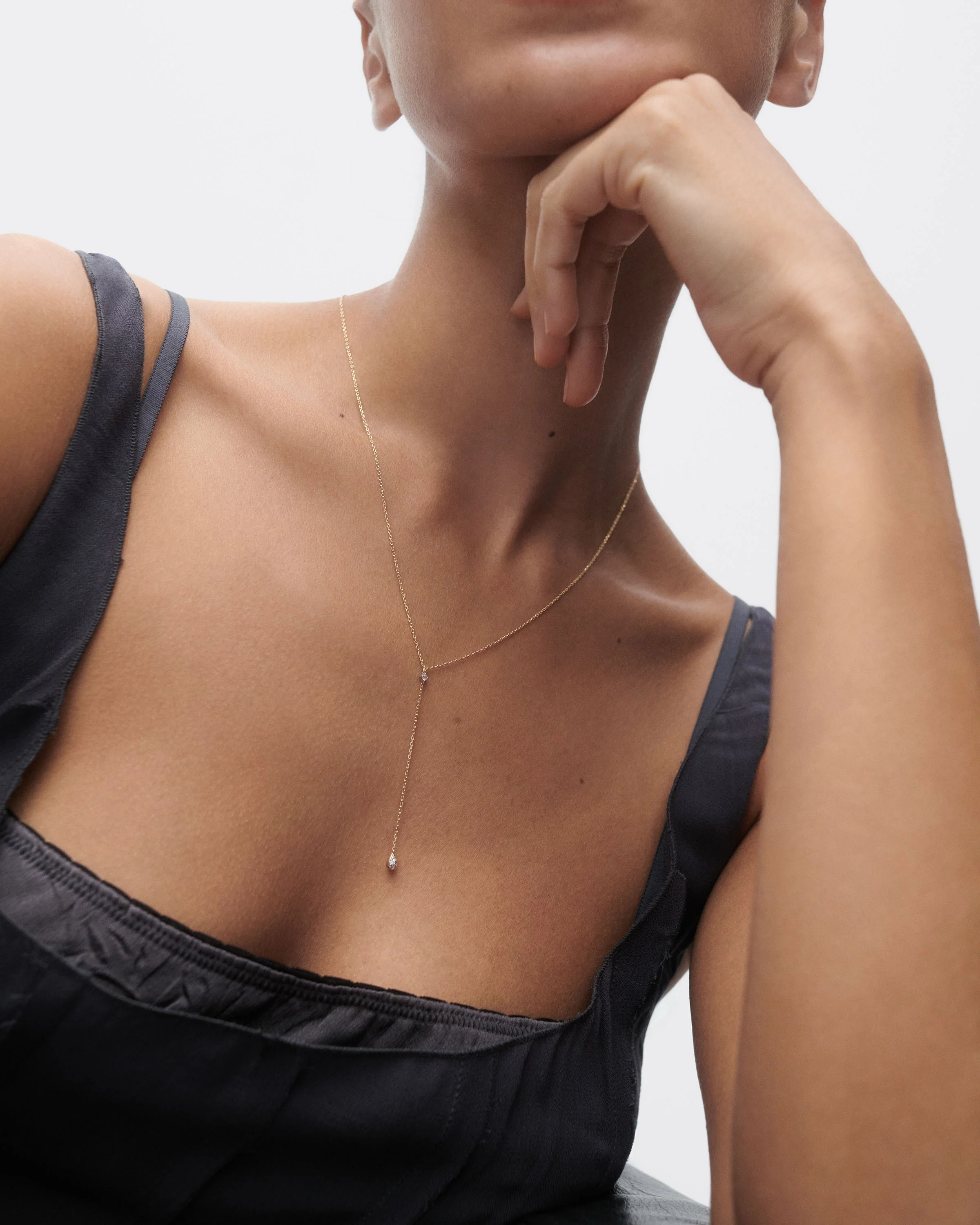 Diamonds and gold Lagoon necklace