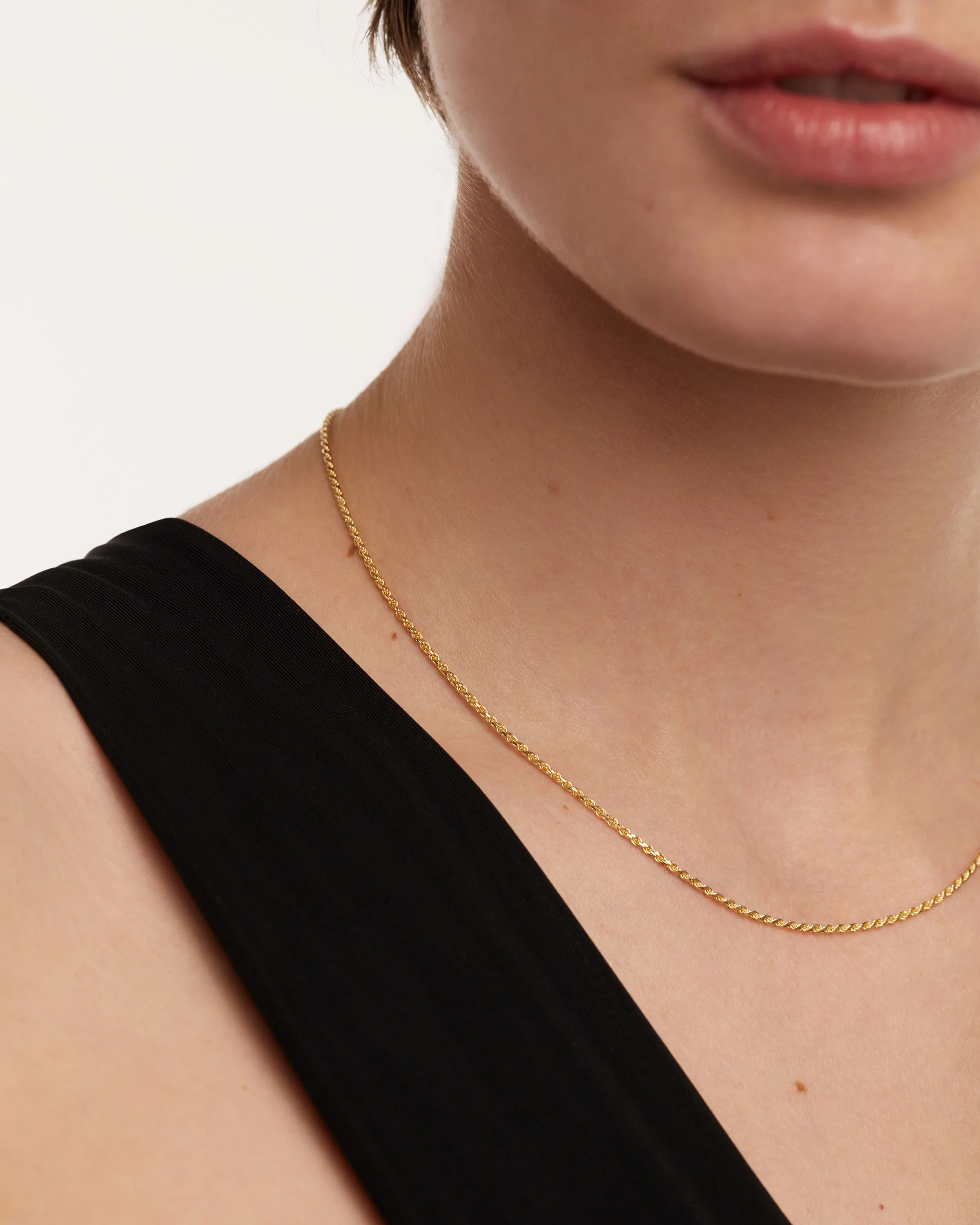 Gold Rope Chain Necklace