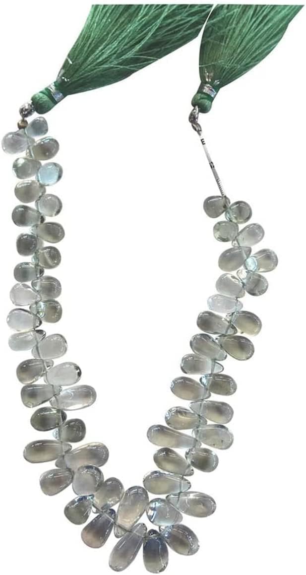 Green Amethyst Jewelry Gemstone Necklace Beads - Teardrop Handmade Natural Green Amethyst is Perfect for DIY Jewelry Making Earrings CHIK-STNRD-24356