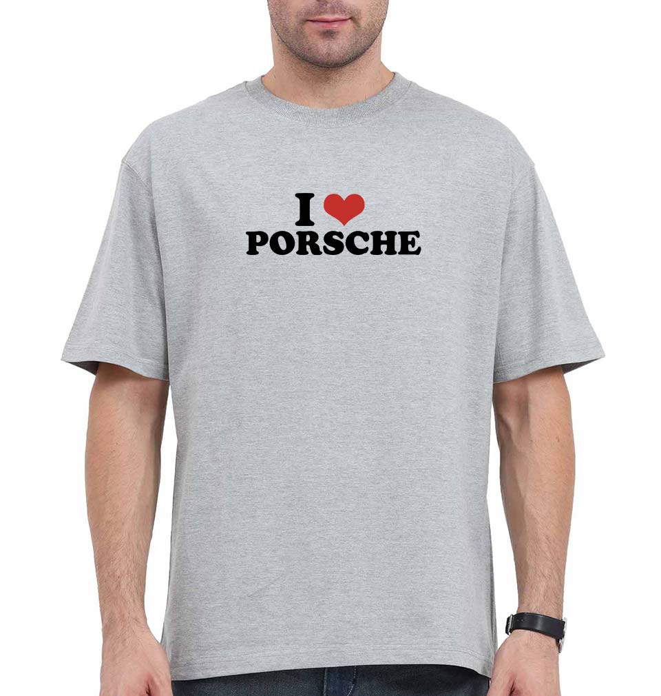 I LOVE PORSCHE Oversized T-Shirt for Men