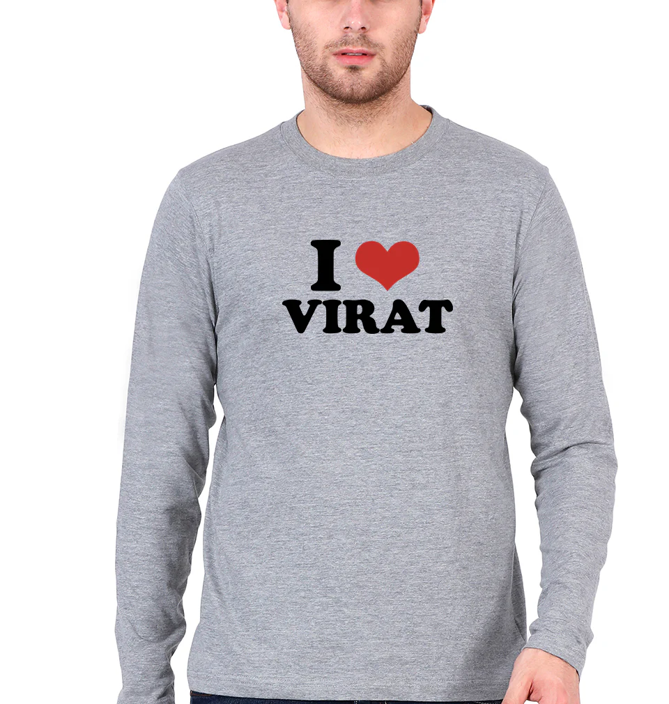 I LOVE VIRAT Full Sleeves T-Shirt for Men