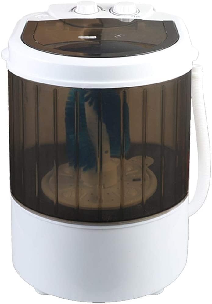 Portable Mini Washing Machine Wash Shoes Wash Clothes and Spin-dry, Semi-Automatic, 10 lbs Capacity,Mini Washer for Apartments Camping Dorms Business Trip College Rooms (Color : Black)