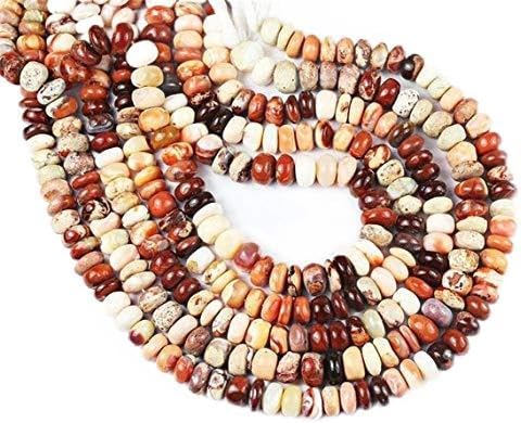 1 Strand Mexican fire Opal rondelle Smooth 14'' Long Strand Gemstone Beads, Jewelry Supplies for Jewelry Making, Bulk Beads, for Meditation Jewellery for Reiki Healing Mystic Gemstone Size 8mm to 9mm