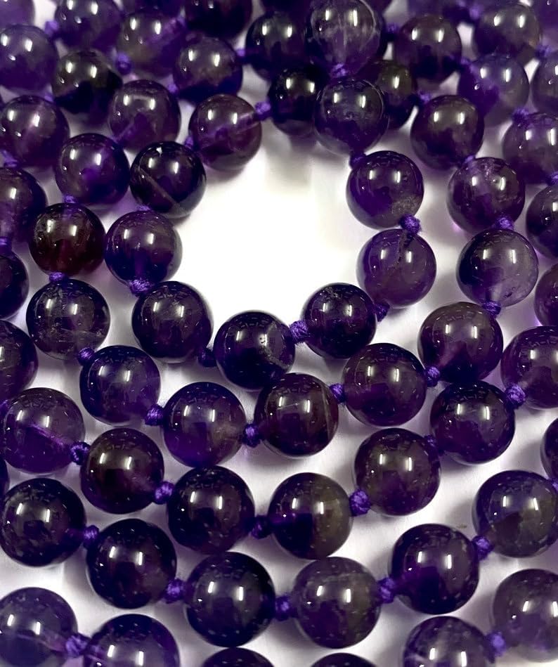 Natural Amethyst Roundelle Smooth Beads 8 MM Long String Jewelry Making Gemstone Beads for Necklace Bracelet
