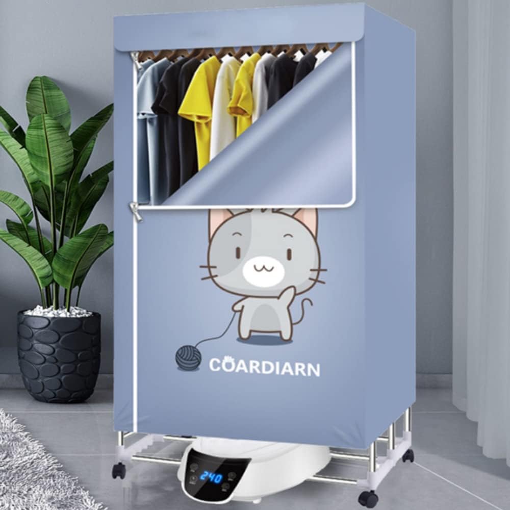 Clothes Dryer 530L Smart Remote Control Foldable,2-Floors Electric Clothes Drying Rack Digital Automatic Timer 240min,for House