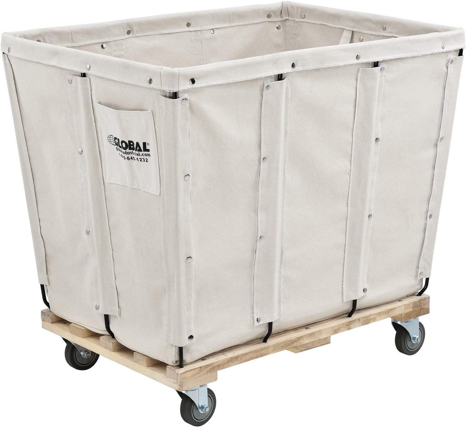 Global Industrial 16 Bushel, Canvas Basket Bulk Truck, 40
