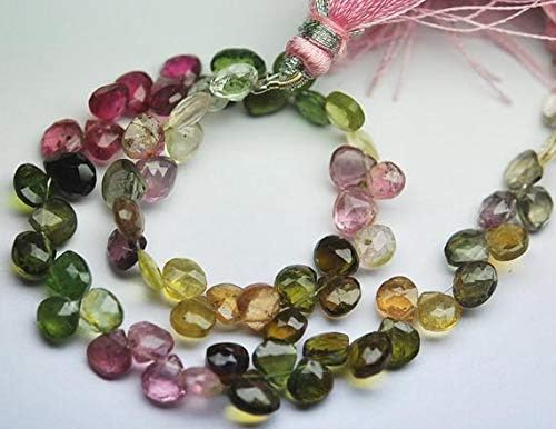 8 Inch Strand Super-Finest,Multi Tourmaline Faceted Pear Briolettes 5.5-6.5mm Code-HIGH-63824
