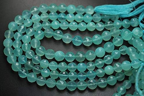 1300 Pcs,Aqua Chalceny Faceted Round Rondells,8-9mm Code-HIGH-56574