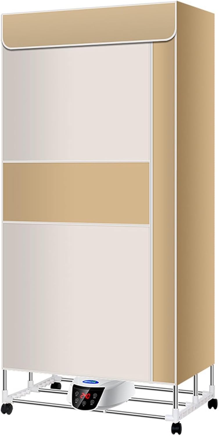 Portable Dryer,New 1300W Travel Dryer Machine,2-Tier Foldable Dryer Wardrobe Drying Rack,Energy Saving Portable Dryer for Apartment,Indoor,Travel (Color : Yellow)