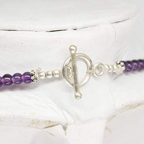 Purple African Amethyst Smooth Round Ball Gemstone Craft Loose Beads Strand 11 Inch Long 8mm 7mm Code-HIGH-1755