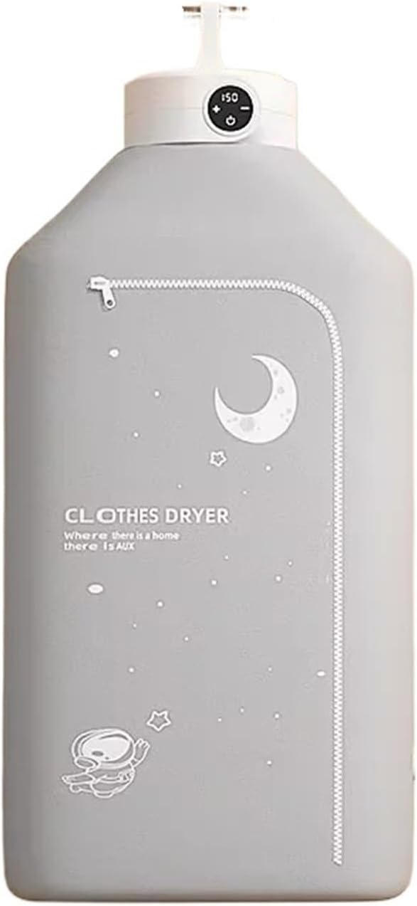 Portable Clothes Dryer, LED Digital Display Temperature Control Clothes Dryer,for Travel,Apartment(Gray)