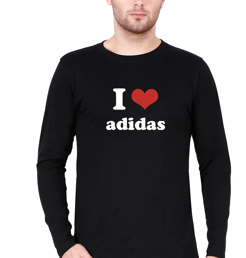 I Love adidas Full Sleeves T-Shirt for Men