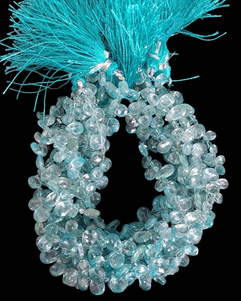 Natural Zircon Pear Faceted Beads 4X7-6X8 Mm 8 inch Long String Jewelry Making Gemstone Beads for Necklace Bracelet