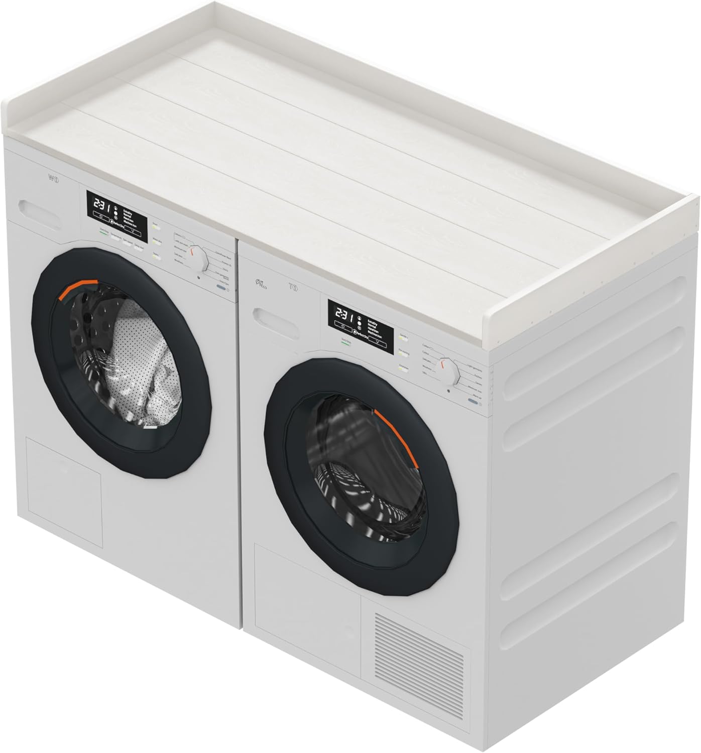 Sundale HDPE Washer Dryer Countertop, No-Installation Laundry Topper for Washer and Dryer, Waterproof Odorless Countertop for Laundry Room Storage, 27.5