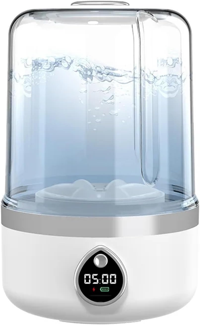 Small Washing Machine, Cordless 1.5L Mini Washer 3600mAh Dual Speed Adjustable For Traveling Socks Underwear Portable Clothes Washing Cups for Home RV Camping Dorm