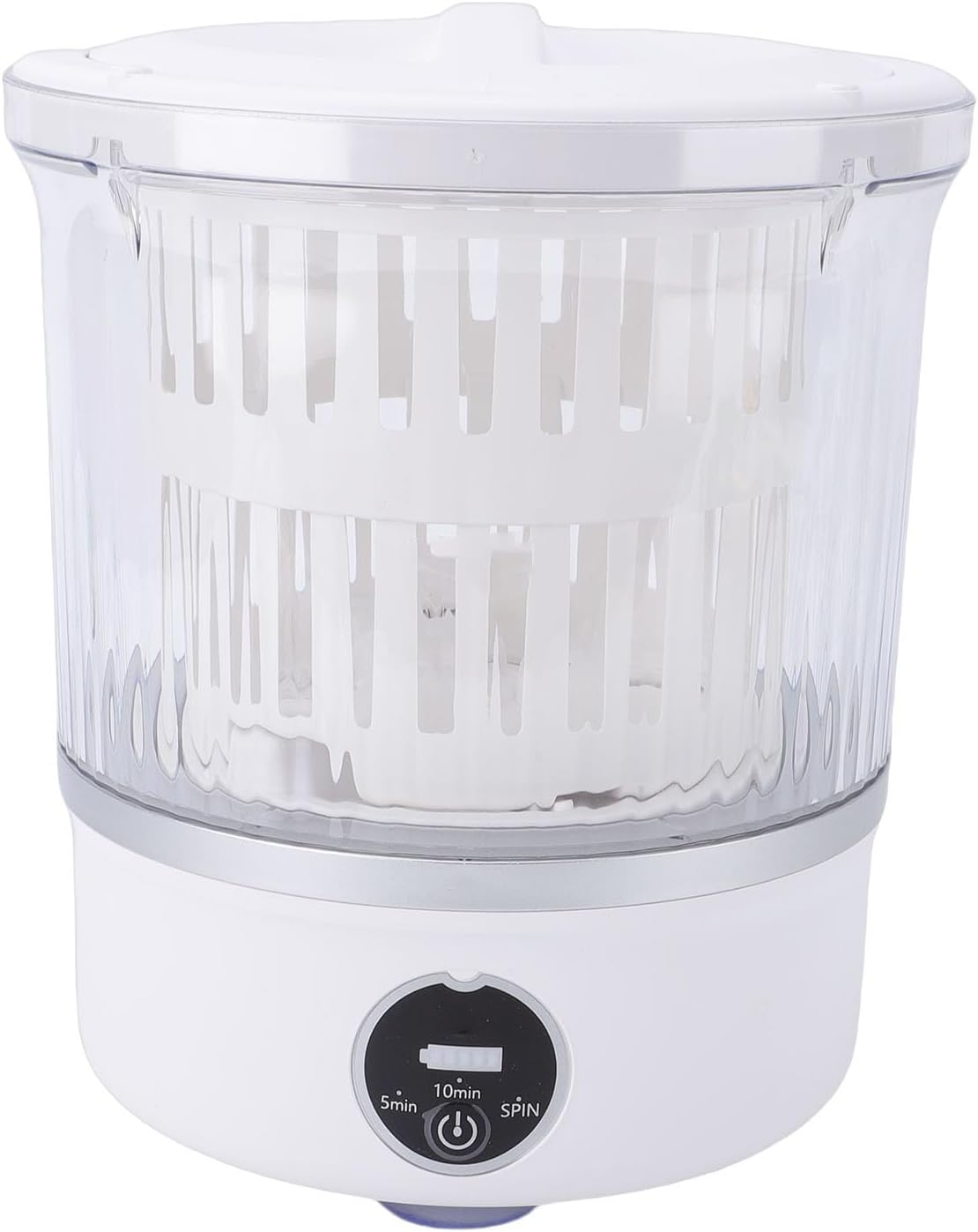 Fockety Portable Washing Machine, 3L Cordless Mini Washer with Spin Basket, Rechargeable Laundry Machine for Travel, Camping, Apartments, Dorm, Hotel, Baby Clothes, Underwear