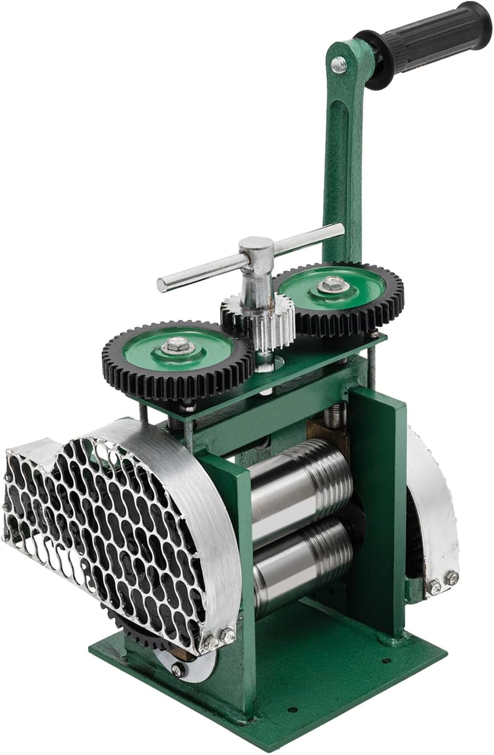 LIYUANJUN Jewelry Rolling Mill Machine, Jewelry Making Tool Press Manual Flat Metal Sheet Roller Combination Stainless DIY Alloy Rolling Mill Maker, Green (Flake + Square Wire)