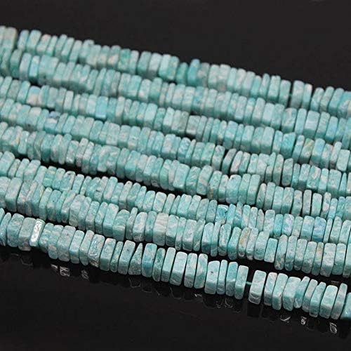 20 Strands Green Amazonite Smooth Square Heishi Cube Gemstone Craft Loose Beads 17 Inch Long 5mm 4mm Code-HIGH-1348