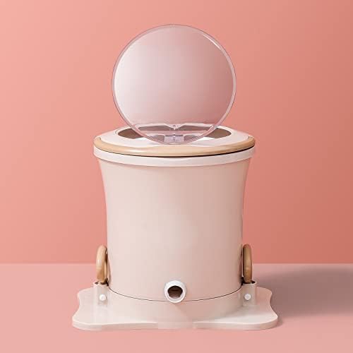 Portable Manual Dryer - Mini Hand Crank Washing Machine & Dehydrator for Camping,Electric Laundry Solution for Delicates (Apricot)