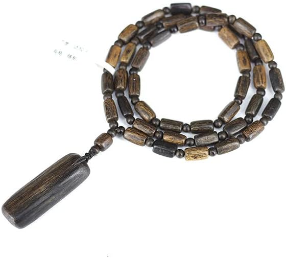 达拉杆沉香项链 老料男士佛珠木质手链木珠檀香珠子清香 (达拉干随型沉香项链)