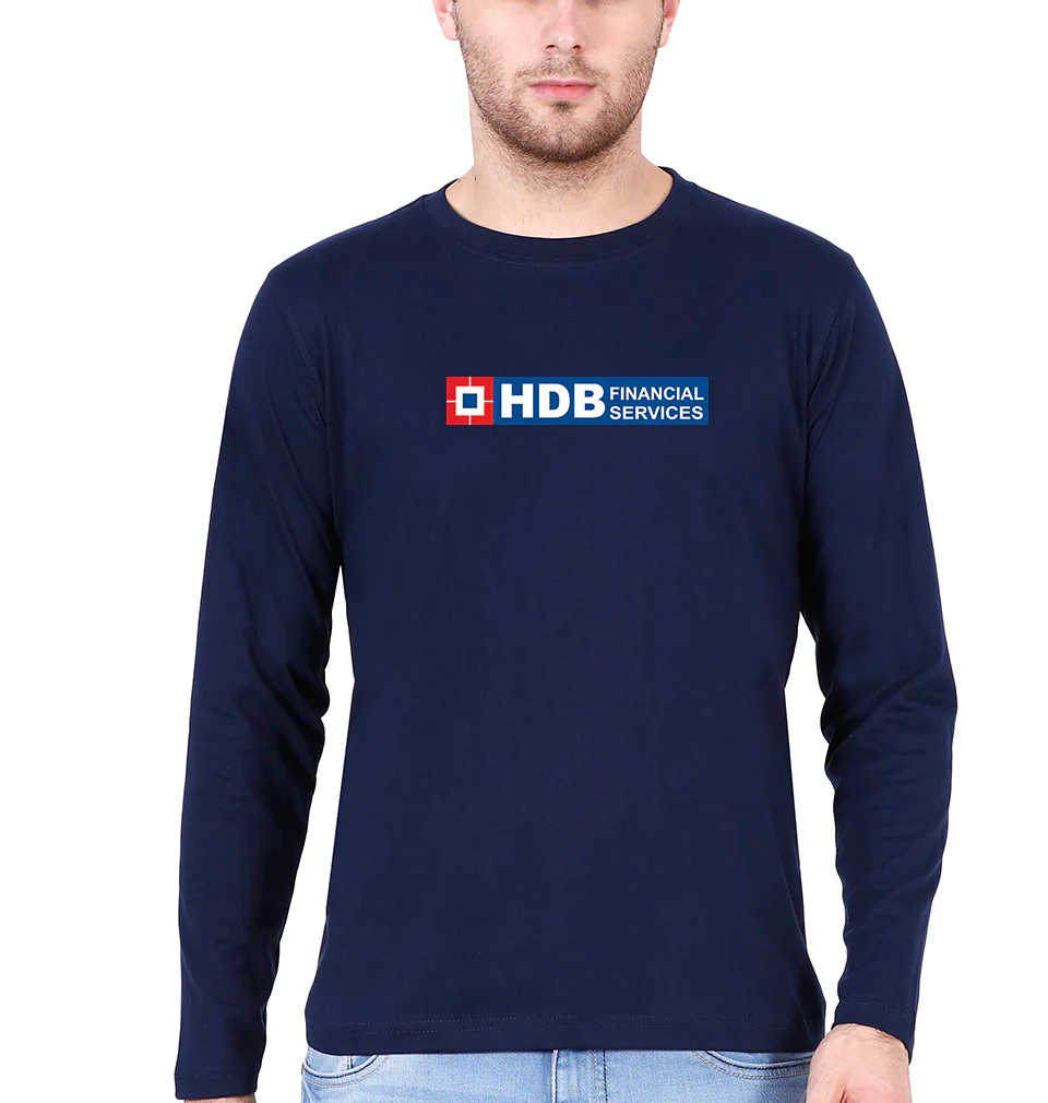 HDB Finncial Services Full Sleeves T-Shirt for Men