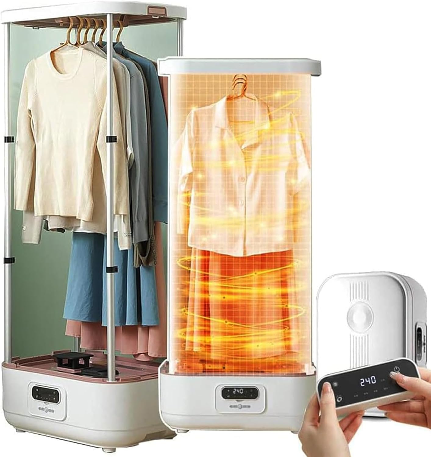 Hanging Portable Clothes Dryer - 900W Foldable Automatic Cordless Vertical Compact Clothes Dryer/Controlled Electric Clothes Rack With Adjustable Timer, Suitable For Clothes And Fabrics