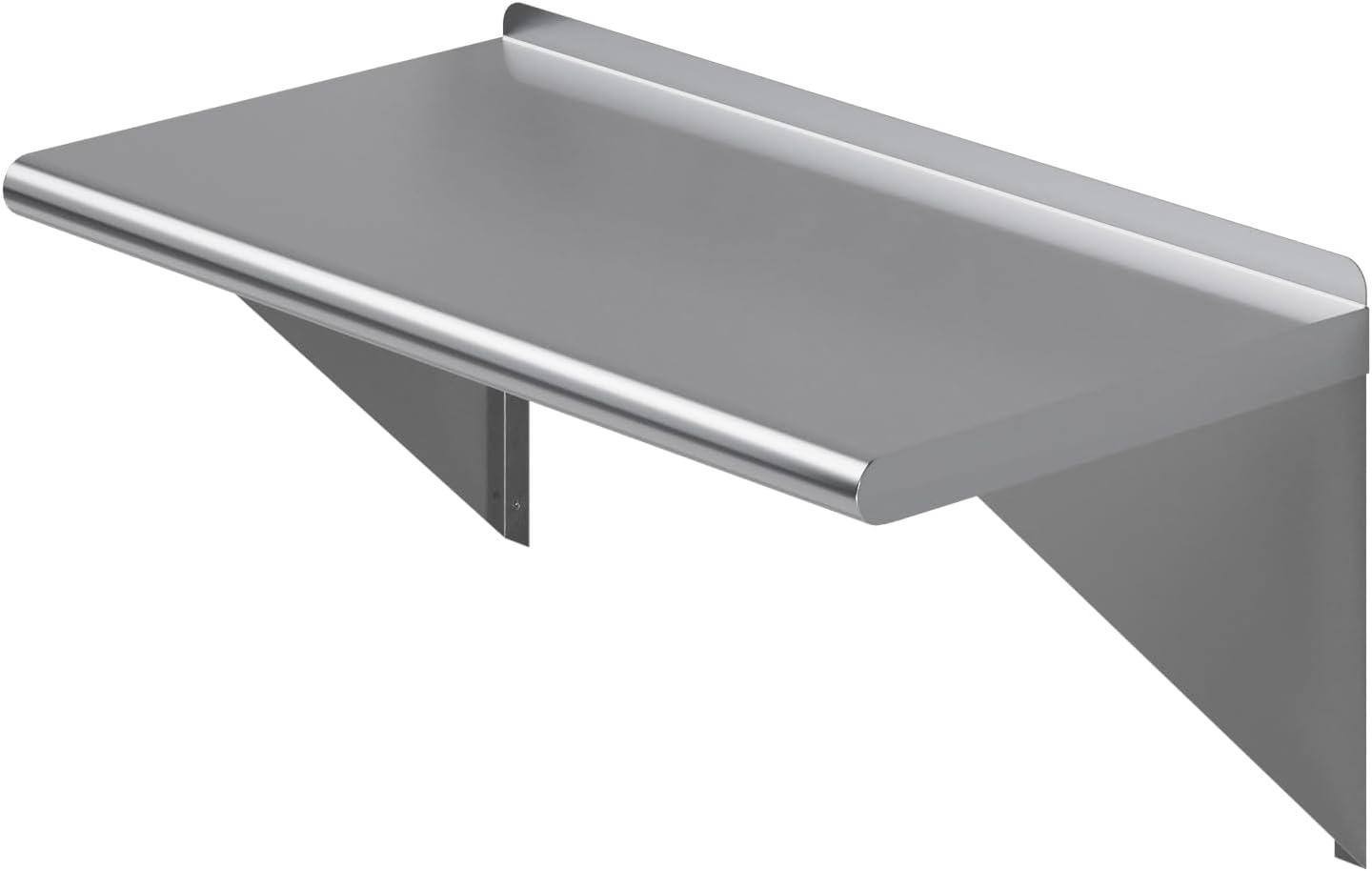 AmGood 16 in. x 30 in. Stainless Steel Wall Shelf | NSF Certified | Appliance & Equipment Metal Shelving | Kitchen, Restaurant, Garage, Laundry, Utility Room