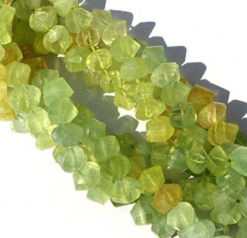 13 inch natural beads strand of 8mm faceted rondelle prehnite gemstone beads for DIY jewelry - necklace, bracelet, earring, ring.