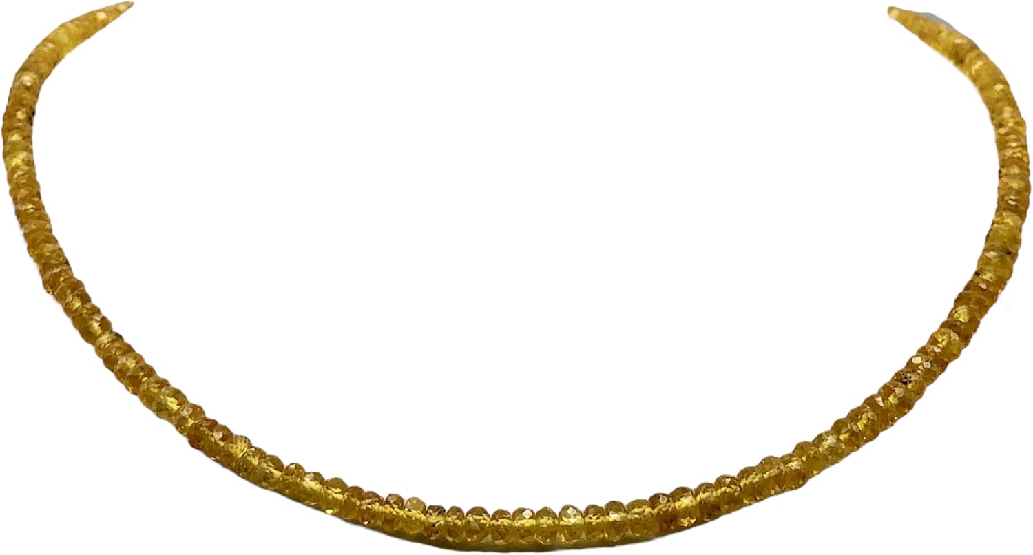 50cts Natural Canary Yellow Sapphire Faceted Beads 105734 for Jewelry Making