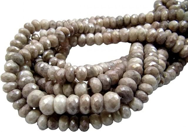 Natural Grey Silverite Beads Rondelle Faceted Silverite Chalcedony Beads Size 7-8mm Strand 8 inches Long CHIK-STNRD-24767
