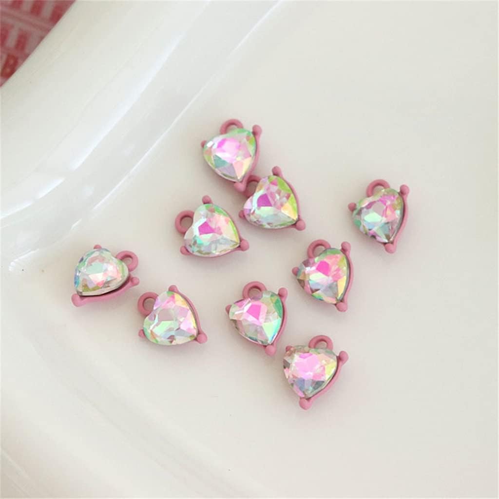 SIDUFHAOPKLL Zirconia Love Earrings Accessories Pendant Handmade DIY Jewelry Material Kit(D)