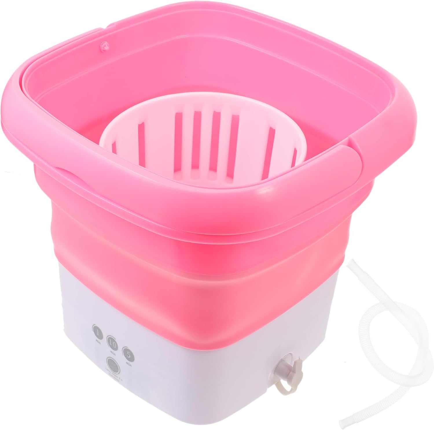 HOMSFOU Mini Folding Washing Machine Portable Laundry Machine for Travel Compact Foldable Timer and Touch Screen