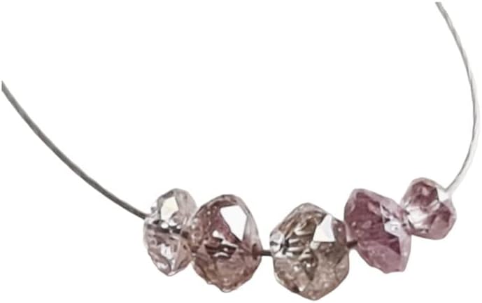 1.8-2.6mm Pink Diamond Beads 0.6 Cts Rare Pink Diamond Faceted Rondelle Bead, Loose Diamonds 5 Pcs Pink Diamond Beads for Jewelry - PPKK25, 1.8-2.6 MM Approx.