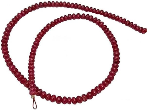 Natural African Ruby Smooth Beads, rondelles Beads, 3 mm - 3.5 mm 11