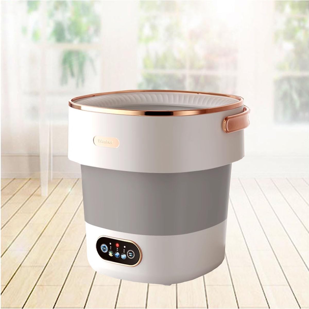 18.5L Portable Washing Machine 2 In 1 Foldable Washing Machine Convenience And Efficiency 12.6 * 12.2 * 13.4in Small Washer For Home Travel & Tiny Spaces(Gray)
