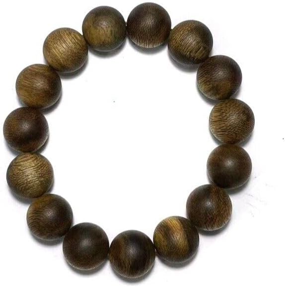 Agarwood 15mm Hainan White Chess Agarwood Flower Bead Strand Buddha Bead Submerged Grade