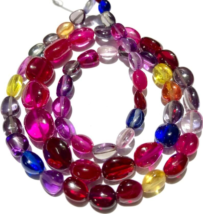 Natural SAPPHIRE, ALEXANDRITE, RUBY nuggets smooth Beads 6-11 MM 20 inch long string jewelry making gemstone beads for necklace bracelet