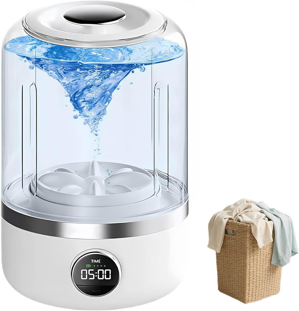Underwear Washing Machine, Rechargeable Cordless Mini Portable Washer, Small Laundry Machine for Socks and Delicates, Ideal for Apartment, Travel, and Camping