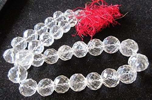13 inch natural beads strand of 14-20mm faceted round crystal quartz gemstone beads for DIY jewelry - necklace, bracelet, earring, ring.